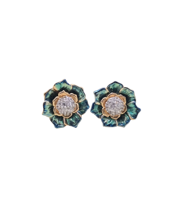 18 Crown Leaf Earrings