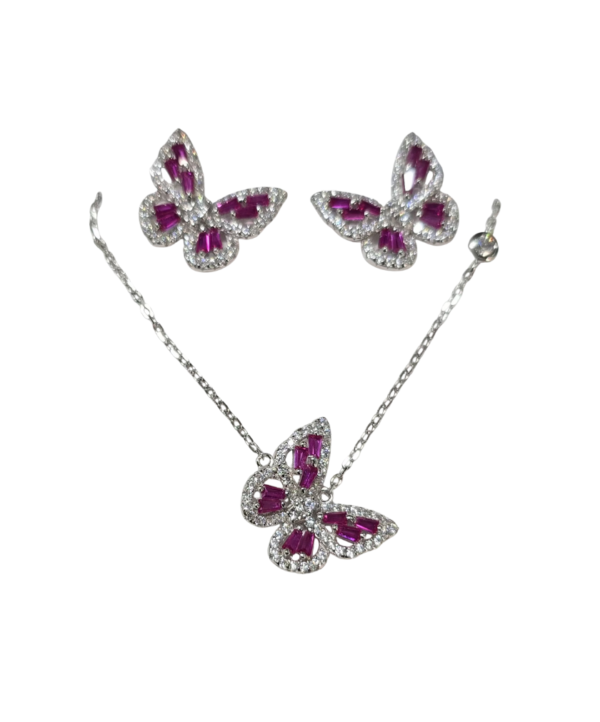 Rubik Butterfly Pendant Set