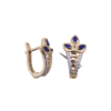 8 Blue Petal Studs