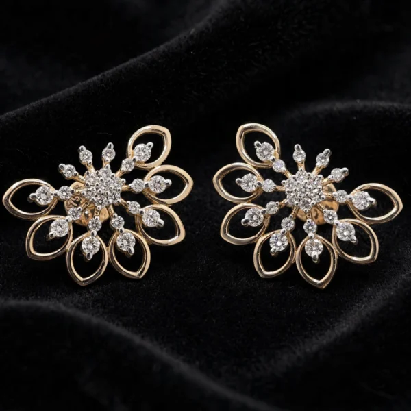gold_earrings_black_velvet Twinkle Crest Earrings