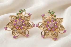 luxury_floral_earrings_3 Imperia Gold Earrings