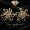 luxury_gold_flower_earrings DIAMOND EARRING