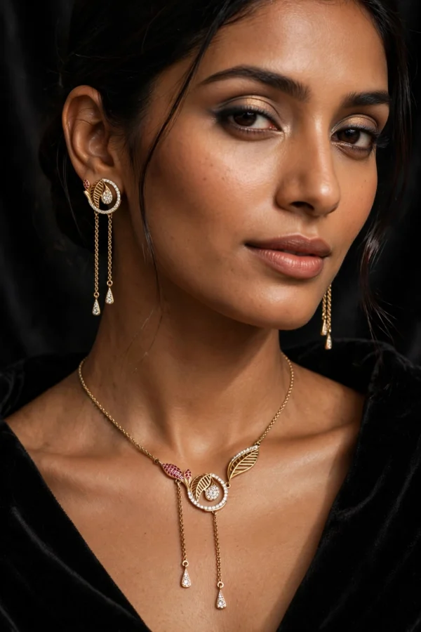 gold_jewelry_portrait DIAMOND NECKLACE